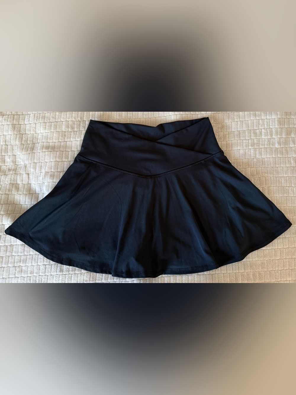 SO Black Flared Skort with Crossover Waist